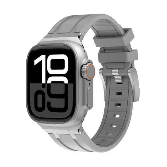 AP Silicone Watch Band For Apple Watch Series 10 46mm(Silver Grey)