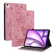 For iPad Air 11 2024 Butterfly Rose Embossed Leather Smart Tablet Case(Pink) - iPad Air 11 2024 Cases by PMC TechLife | Online Shopping South Africa | PMC TechLife | Buy Now Pay Later Mobicred