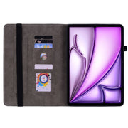 For iPad Air 11 2025 / 2024 Butterfly Rose Embossed Leather Smart Tablet Case(Purple)