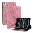 For iPad Pro 11 2024 Butterfly Rose Embossed Leather Smart Tablet Case(Pink) - iPad Pro 11 2024 Cases by PMC TechLife | Online Shopping South Africa | PMC TechLife | Buy Now Pay Later Mobicred