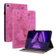 For Lenovo M10 Plus Butterfly Rose Embossed Leather Tablet Case(Rose Red) - Lenovo by PMC TechLife | Online Shopping South Africa | PMC TechLife | Buy Now Pay Later Mobicred