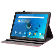 For Lenovo M10 Butterfly Rose Embossed Leather Tablet Case(Pink)