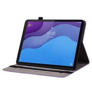 For Lenovo Tab M10 HD 2nd Gen TB-X306X Butterfly Rose Embossed Leather Tablet Case(Purple)