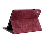 For Lenovo Tab M10 HD 2nd Gen TB-X306X Butterfly Rose Embossed Leather Tablet Case(Red)