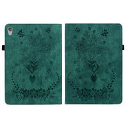 For Lenovo Tab M10 HD 2nd Gen TB-X306X Butterfly Rose Embossed Leather Tablet Case(Green)