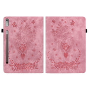 For Lenovo Tab P11 Pro Gen 2 11.2 Butterfly Rose Embossed Leather Tablet Case(Pink)