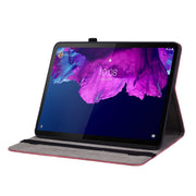For Lenovo Tab P11 TB-J606F Butterfly Rose Embossed Leather Tablet Case(Red)