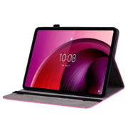 For Lenovo Tab M11/Xiaoxin Pad 11 2024 Butterfly Rose Embossed Leather Tablet Case(Rose Red)