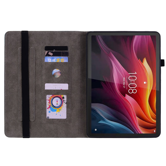 For Lenovo Tab K11 Plus Butterfly Rose Embossed Leather Tablet Case(Pink)