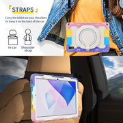 For Huawei MatePad 11 2023 Armor Contrast Color Silicone + PC Tablet Case(Colorful Pink)