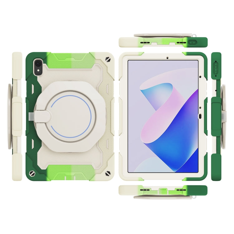 For Huawei MatePad 11 2023 Armor Contrast Color Silicone + PC Tablet Case(Colorful Green)