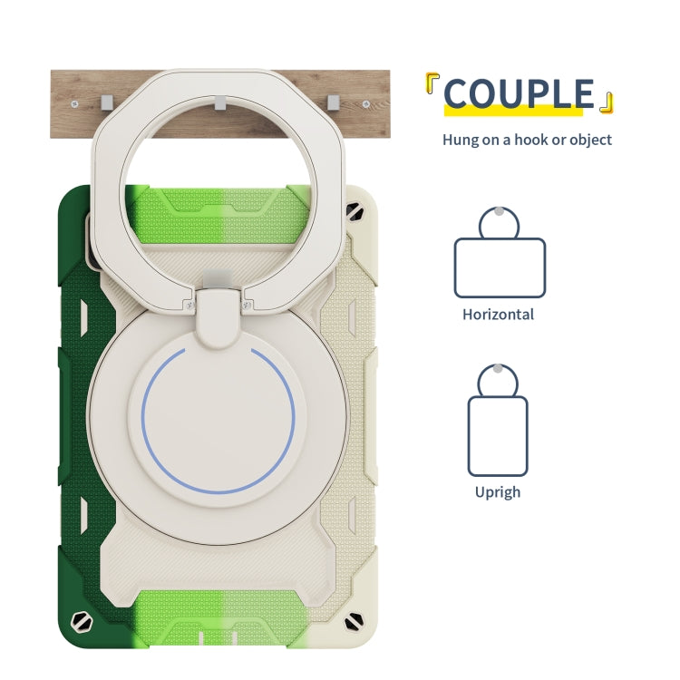 For Huawei MatePad 11 2023 Armor Contrast Color Silicone + PC Tablet Case(Colorful Green)