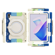 For Huawei MatePad 11 2023 Armor Contrast Color Silicone + PC Tablet Case(Colorful Blue)