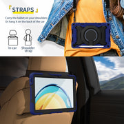 For Huawei MatePad SE 10.4 2023 Armor Contrast Color Silicone + PC Tablet Case(Navy Blue)