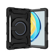 For Huawei MatePad SE 10.4 2023 Armor Contrast Color Silicone + PC Tablet Case(Black)