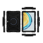 For Huawei MatePad SE 10.4 2023 Armor Contrast Color Silicone + PC Tablet Case(Black)