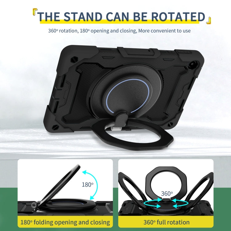 For Huawei MatePad SE 10.4 2023 Armor Contrast Color Silicone + PC Tablet Case(Black)