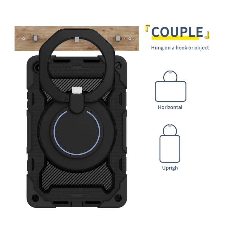 For Huawei MatePad SE 10.4 2023 Armor Contrast Color Silicone + PC Tablet Case(Black)