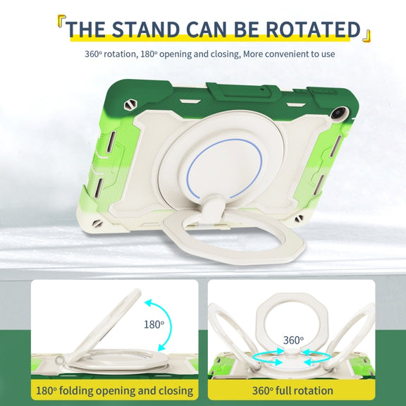 For Huawei MatePad SE 10.4 2023 Armor Contrast Color Silicone + PC Tablet Case(Colorful Green)