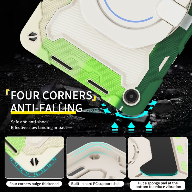 For Huawei MatePad SE 10.4 2023 Armor Contrast Color Silicone + PC Tablet Case(Colorful Green)