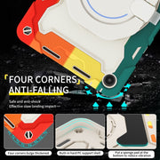 For Huawei MatePad SE 10.4 2023 Armor Contrast Color Silicone + PC Tablet Case(Colorful Red)