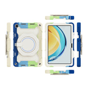 For Huawei MatePad SE 10.4 2023 Armor Contrast Color Silicone + PC Tablet Case(Colorful Blue)