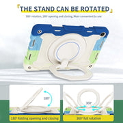 For Huawei MatePad SE 10.4 2023 Armor Contrast Color Silicone + PC Tablet Case(Colorful Blue)