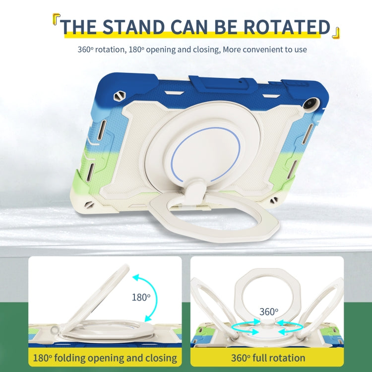 For Huawei MatePad SE 10.4 2023 Armor Contrast Color Silicone + PC Tablet Case(Colorful Blue)