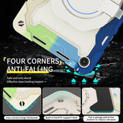 For Huawei MatePad SE 10.4 2023 Armor Contrast Color Silicone + PC Tablet Case(Colorful Blue)