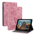 For Amazon Kindle Fire HD10 2019 / 2017 Butterfly Rose Embossed Leather Smart Tablet Case(Pink) - Amazon by PMC TechLife | Online Shopping South Africa | PMC TechLife | Buy Now Pay Later Mobicred