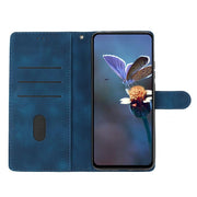For iPhone 16e Flower Butterfly Embossing Pattern Leather Phone Case(Blue)
