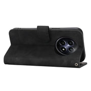 For Realme 12 5G Dierfeng Dream Line TPU + PU Leather Phone Case(Black)