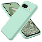 For Google Pixel 8a Pure Color Liquid Silicone Shockproof Phone Case(Green)