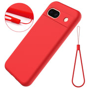 For Google Pixel 8a Pure Color Liquid Silicone Shockproof Phone Case(Red)