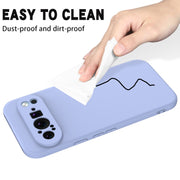 For Google Pixel 9 Pro Pure Color Liquid Silicone Shockproof Phone Case(Purple)