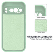 For Google Pixel 9 Pro XL Pure Color Liquid Silicone Shockproof Phone Case(Green)