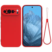 For Google Pixel 9 Pro XL Pure Color Liquid Silicone Shockproof Phone Case(Red)