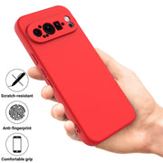 For Google Pixel 9 Pro XL Pure Color Liquid Silicone Shockproof Phone Case(Red)