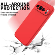 For Google Pixel 9 Pro XL Pure Color Liquid Silicone Shockproof Phone Case(Red)