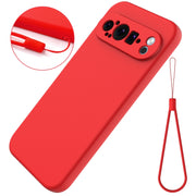 For Google Pixel 9 Pro XL Pure Color Liquid Silicone Shockproof Phone Case(Red)