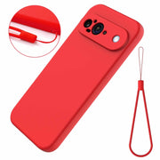 For Google Pixel 9 Pure Color Liquid Silicone Shockproof Phone Case(Red)