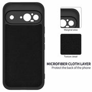For Google Pixel 9 Pure Color Liquid Silicone Shockproof Phone Case(Black)