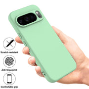 For Google Pixel 10 Pro XL Pure Color Liquid Silicone Shockproof Phone Case(Green)