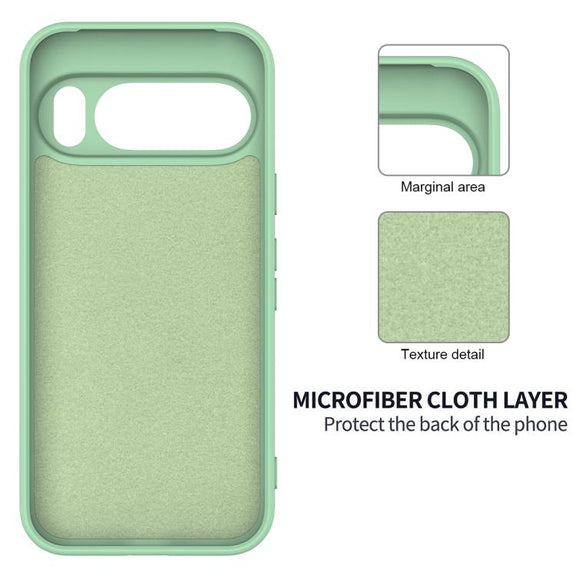 For Google Pixel 10 Pro XL Pure Color Liquid Silicone Shockproof Phone Case(Green)