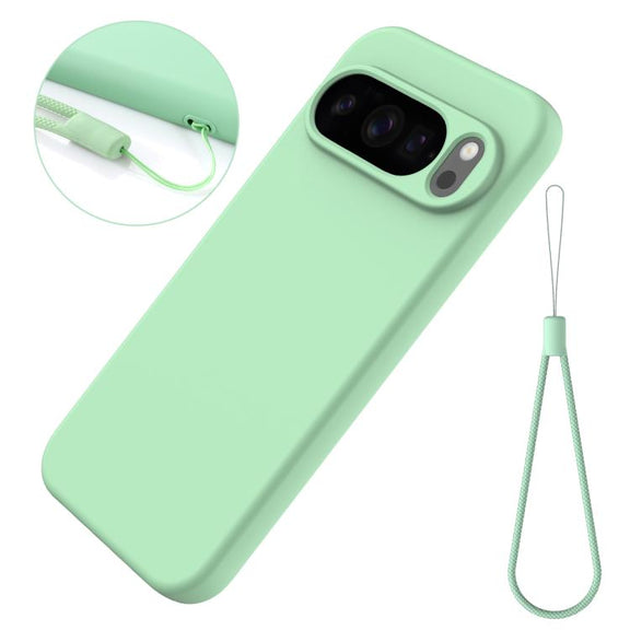 For Google Pixel 10 Pro XL Pure Color Liquid Silicone Shockproof Phone Case(Green)