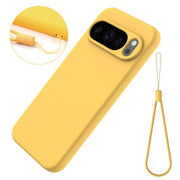 For Google Pixel 10 Pro XL Pure Color Liquid Silicone Shockproof Phone Case(Yellow)