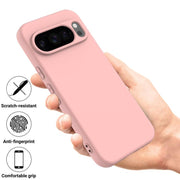For Google Pixel 10 Pro XL Pure Color Liquid Silicone Shockproof Phone Case(Pink)