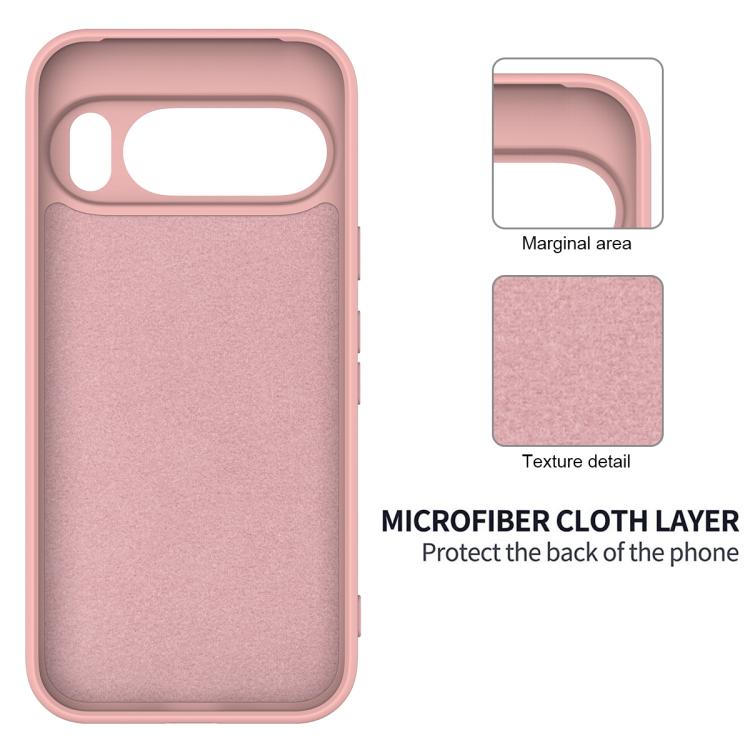 For Google Pixel 10 Pro XL Pure Color Liquid Silicone Shockproof Phone Case(Pink)
