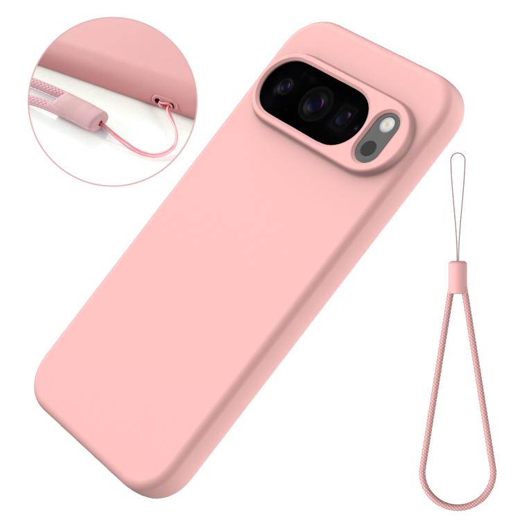 For Google Pixel 10 Pro XL Pure Color Liquid Silicone Shockproof Phone Case(Pink)