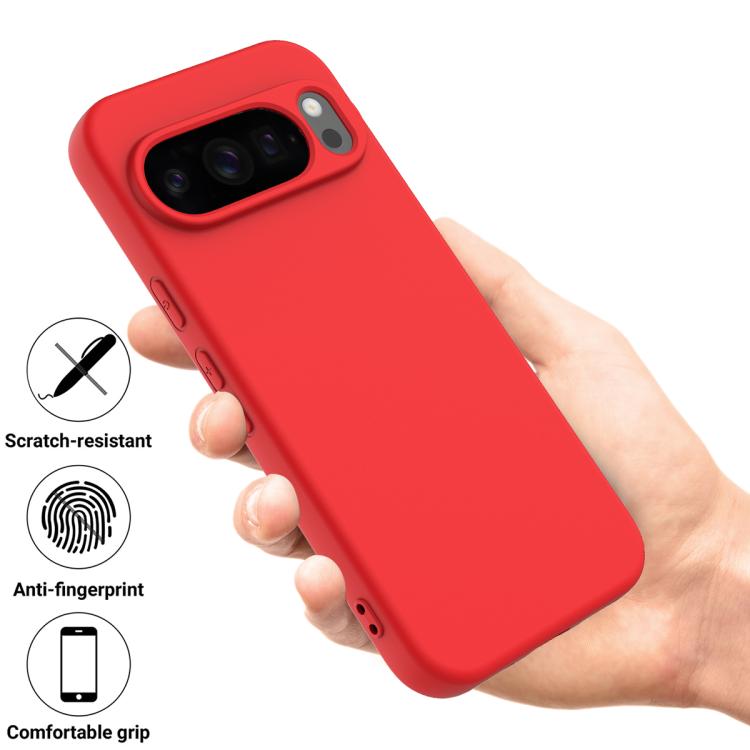 For Google Pixel 10 Pro XL Pure Color Liquid Silicone Shockproof Phone Case(Red)